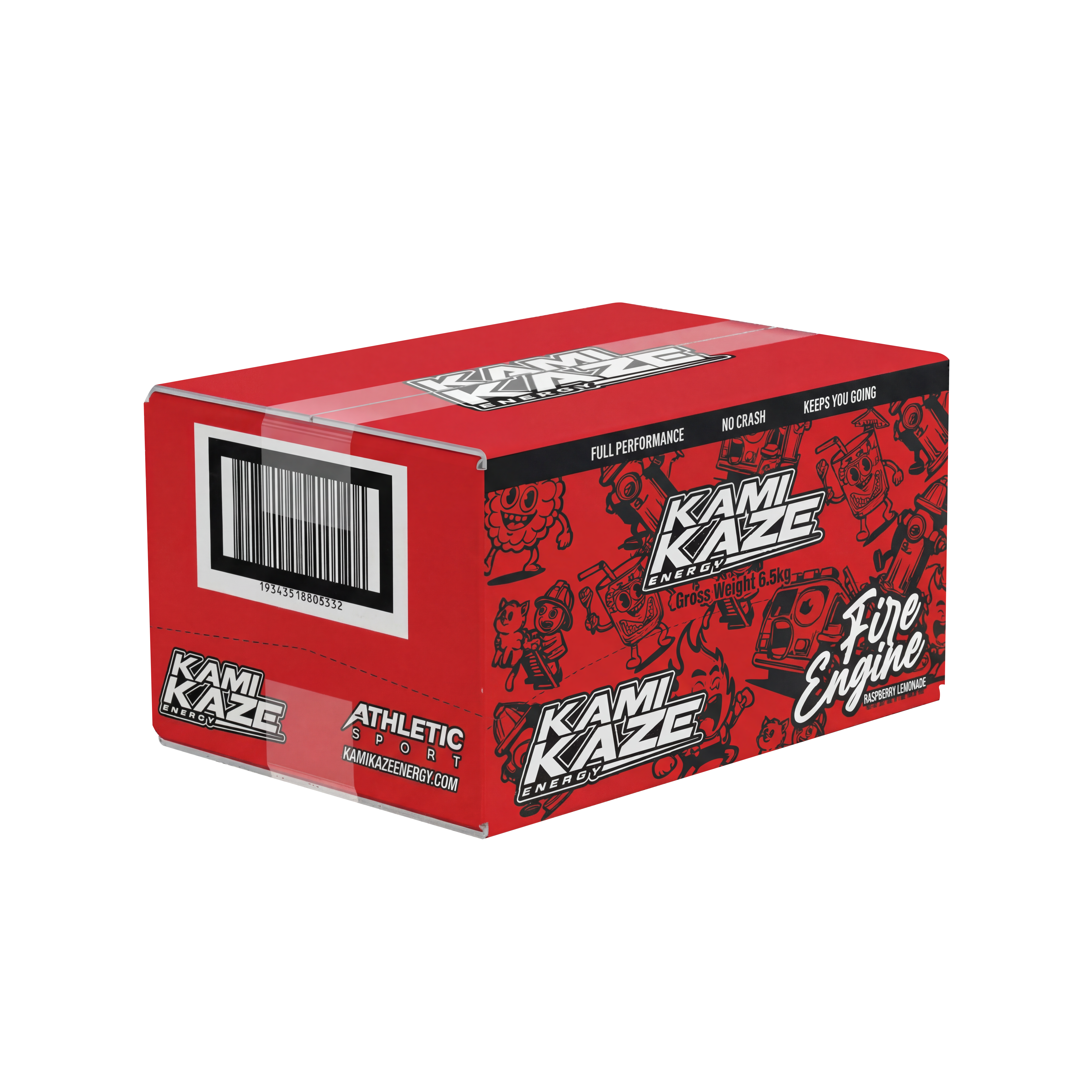 Raspberry Lemonade Fire Engine – Kamikaze Energy Drink 12 Pack