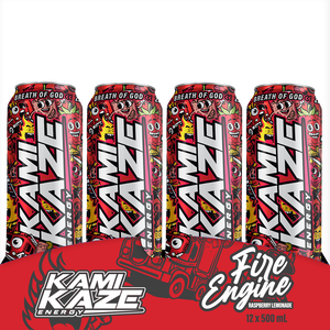 Fire Engine Raspberry Lemonade – Kamikaze Energy Can