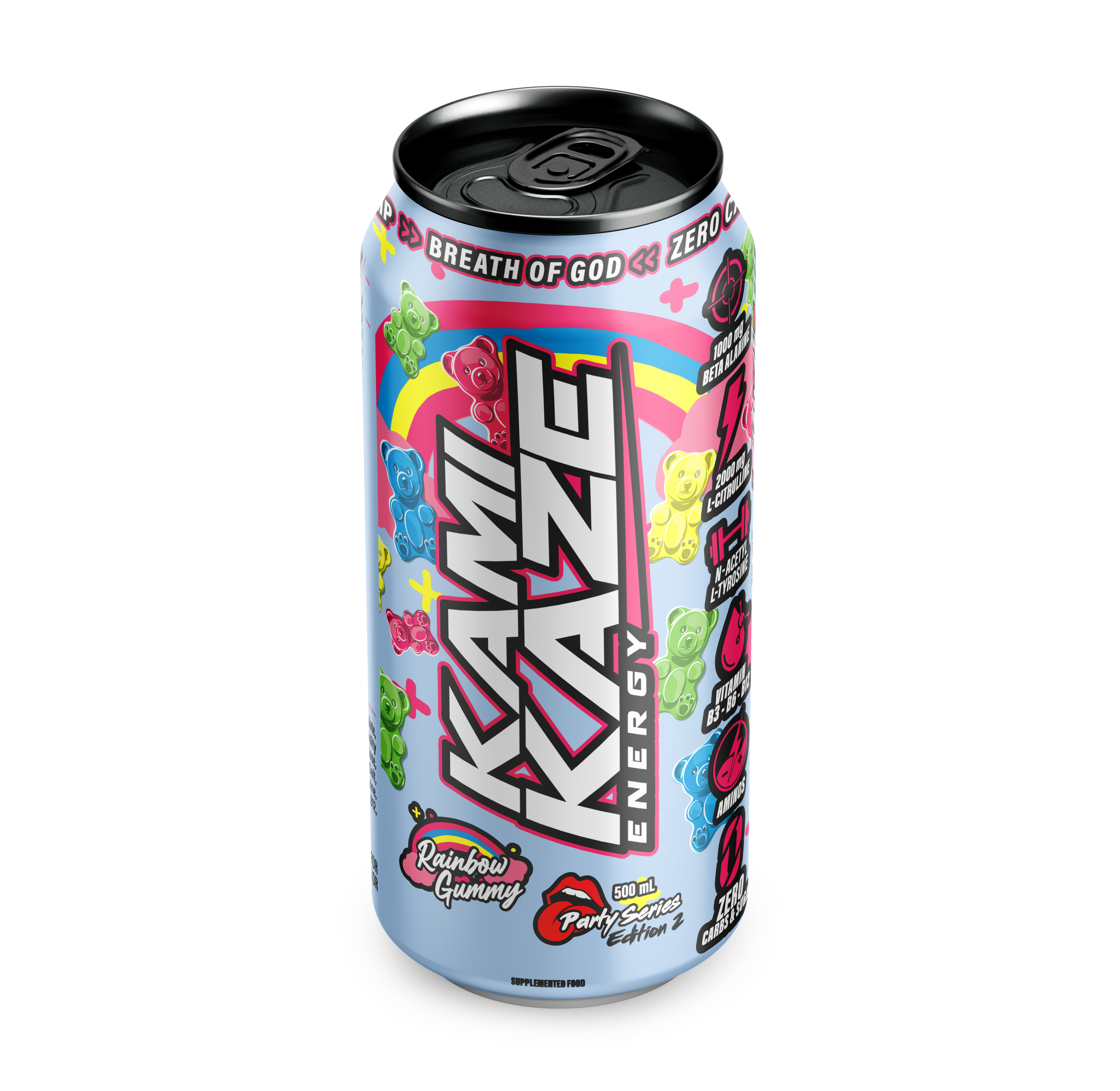 Rainbow Gummy- Kamikaze Energy Drink Can