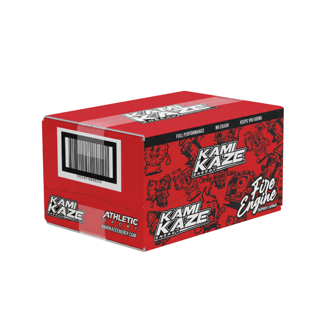 Raspberry Fire Raspberry Lemonade Fire Engine โ Kamikaze Energy Drink 12 Pack